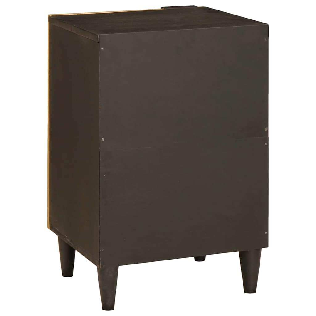 Bathroom Cabinet with Shelf Black and Gold 38 x 33 x 58 cm